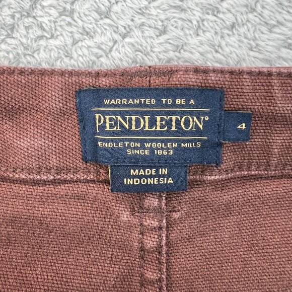 Pendleton Womens High Waist Canvas Crop Pant Duck Cloth Wide Leg Sz 4 - Picture 6 of 15